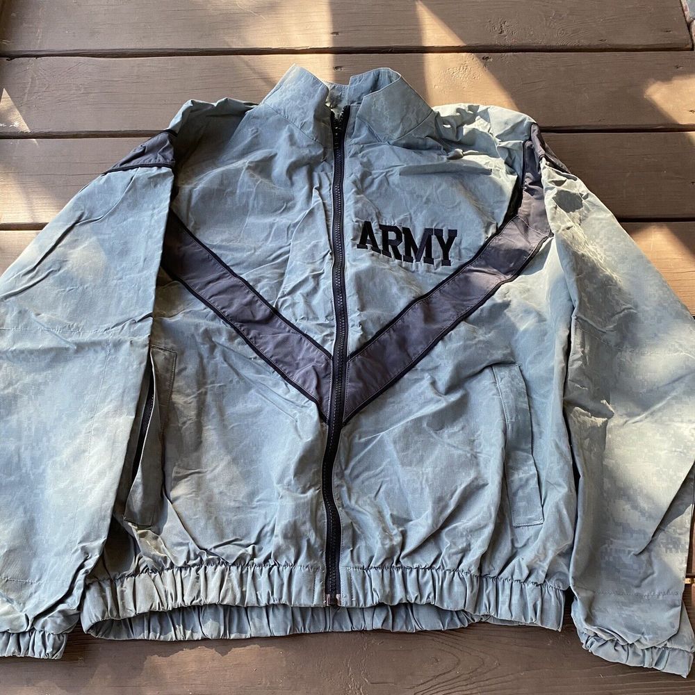 00'S US Military USAIR FORCE SKILCRAFT PTU Training Jacket Nylon Jacket Made in USA X-LARGE Nylon navy blue type Vintage Second Hand